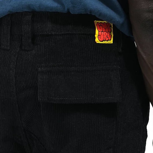 Empyre Black Corduroy Cargo Skate Straight Leg Pants - Picture 3 of 7